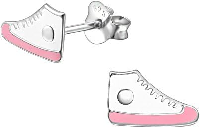 Sterling Silver Converse Shoe Trainer Boot Stud Earrings