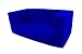 Children's Comfy Foam 2 Seater Mini Sofa in Blue. Soft, Colourful, Comfortable & Lightweight with a Removeable Cover