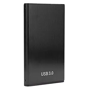 Homgee 2.5 Inch USB3.0 Hard Drive Box Aluminum Alloy USB3.0 to SATA Serial Hard Drive Box (Black)