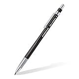 staedtler mars technico 2mm lead holder value pack Zonas de clip, tapa y de agarre de metal, cuerpo negro.