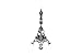 Produktbild Merci Gustave mng-sa-1013 minigus Tour Silver Art Zink Metallic und Herzen weißen 15 cm