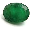 LMDLACHAMA 4.42 Carat / 5.25 Ratti Natural AAA++ Quality Green Loose Gemstone Natural Certified Zambian Emerald/Panna Stone for Men and Women (Lab Approved)