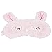 Produktbild Bigsweety Schlafmaske Augenabdeckung Weichem Plüsch Augenbinde für Bett Flug Auto Camping Verwenden (Rosa)