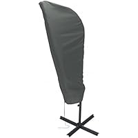 greemotion Schutzhülle Sonnenschirm 3m Durchmesser - Schirmhülle Ampelschirm in Grau - Gartenmöbel Abdeckung…