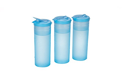 All Time Plastics Freeze Bottle Set, 1 Litre, Set of 3, Blue