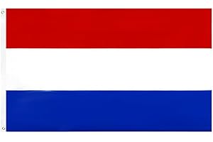 BIGTREE Netherlands Flag 3x5 Ft Large with Brass Grommets Holland National Flags Party Festival Procession Celebration Sport Activities Garden Home Remembrance Day Decoration 90 X 150cm