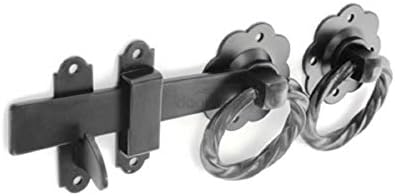 Kimberley Hardware High Quality Garden Gate Twisted Ring Latch Pack Set Exterior Door Twisted Ring Latch Black