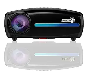 BORSSO Mars 10 with 6500 (ANSI 650) Lumens, Native 1080P, HDMI Support 4K UHD 3840*2160, Contrast 15000:1 Similar to DLP Projector. Upgraded 2021(Black)