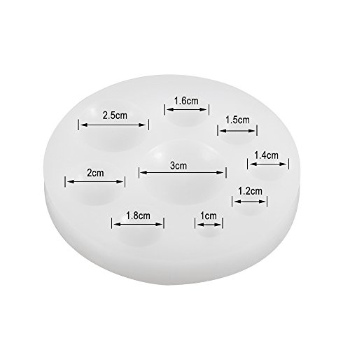 Anself DIY Gießform Epoxy Schmuckguss-Form für Schmuck und Nagel Deko, Kleine und große runde Vertiefungen - 2