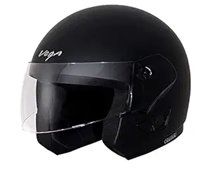 Vega Cruiser Open Face Helmet (Dull Black, M)