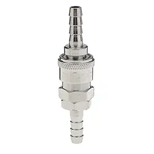 MorningVale KROST SH20+PH20-1/4 BSP Pneumatic Aluminium Air Line Hose Quick Fittings Connector Coupler (Silver)