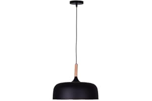 BEL AIR HOME - Lámpara colgante Bonn - estilo vintage - ajustable y ligera - portalámparas E27 para salones, comedores y bares (BOMBILLA NO INCLUIDA) (HALLE 30 CM)