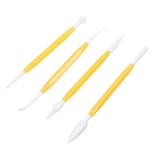 SUNJAS 68tlg Modellierwerkzeug Herz Traube Kirsche Stern Ausstecher Ausstechform Stempel Glätter Fondant Torten Kuchen Keks Plätzchen Marzipan Kit Set Deko - 5