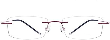 Tianou Rimless frame Titanium alloy material light eyeglasses frame (Purple)