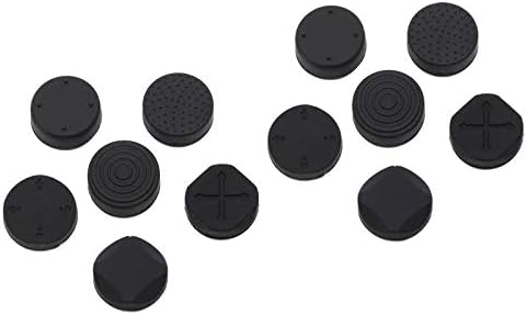 Micro Trader 12Pcs Silicone Analog Thumb Stick Thumbstick Grips Cap Black Covers for PSV 1000 2000 PS Vita
