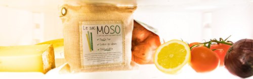 Le Sac MOSO (Die Moso Tasche) Version 200GR – Natürliche Luftreiniger , Deodorant, Feuchtigkeitsabsorber , geruchlos – gefertigt aus 100% Bambuskohle – 200 Gr Grau - 5