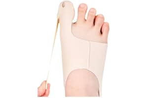 AOMHREK 1 Par Ergonómico Corrector de Juanetes, Tejidos Científicamente Proporcionados Corrector Juanetes, Uso Diario Mujer y Hombres (1, color de piel, Large)