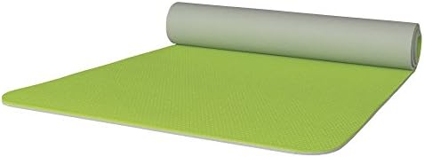 Vida GmbH Yoga Mat Pilates Exercise Mat Apple Green 65 cm x 180 cm Grey Two Tone Finished