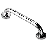BTSKY Stainless Steel Bath Grab Shower Handle for Bathtub Toilet - Disabled Elderly Children Mobility & Daily Living Aids Assist Safety Support Handle, Towel Holder, Polished Finish (12 inches/30cm)