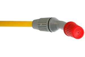 Vogueing Tool Buse de pulvérisation à pression en plastique, 1 buse de pulvérisation coudée avec valve pour le jardin/lavage de voiture/animal domestique - buse réglable rouge