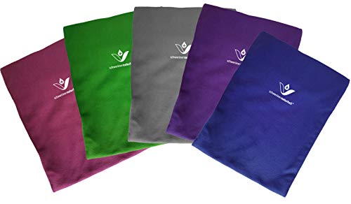 Schweriner Naturheil Moor Wärmekissen 28x38 cm mit Fleecebezug in Aquamarin, Wärmflasche, Heizkissen, Wärmekompresse