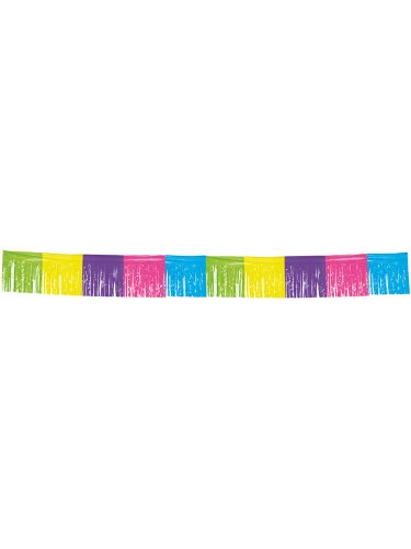 Girlande: Fransen-Girlande, PVC, bunt, wetterfest, 30 cm Höhe, 10 m Länge