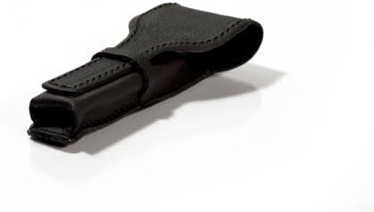 RAZZOOR Elegant Leather Case For Safety Razor - Black Grained Leather Pouch