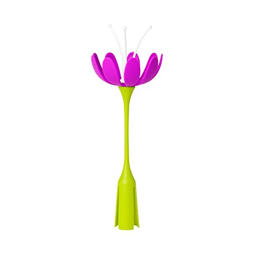 Boon Stem - Flor para bandeja de secado, color magenta/blanco