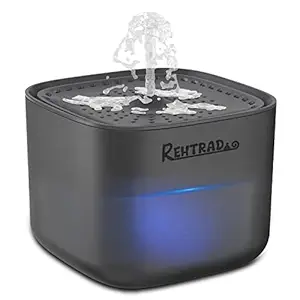 REHTRAD 2L Cat Water Fountain,Pet Water Fountain, Automatic Cat with LED Light and Filter for CatsWater Fountain