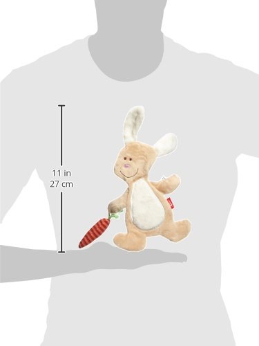 sigikid, Mädchen und Jungen, Schnuffeltuch Hase, Beige/Rot, 40675 - 2