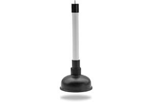 LAXIS Plunger for Bathroom Sink, & Drain - 100mm (4 inch) Cup and 225mm (9 inch) White Handle with Black Cup Sink Plunger, Unblocker Cleaner Pump for Home, Toilet, Kitchen, Bathtub, Shower and Drains.