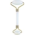 LDATY Jade Roller,Quartz Face Roller, Facial Beauty Roller Skin Care Tools, Massager for Face, Eyes, Neck,Gua Sha Soothes, Body Muscle Relaxing, Improve Eye Puffiness Remove Wrinkles (M)