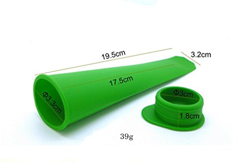 Vlunt 8 X Ice Pop Maker Eis Pop Formen eis am Stiel form-Set eis am stiel-Fuellen mit Saft, Soda, Joghurt-BPA frei 100% Lebensmittelqualitaet Silikon - 5
