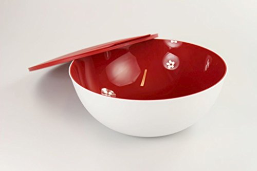 TUPPERWARE Allegra 5,0 L rot weiß Servier Schüssel Schale Servierschalen - 3