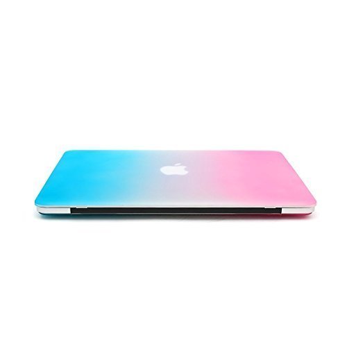 MOSISO Ultra Slim Plastik Hartschale Schutzhülle Hülle Snap Case für Macbook Pro 13 Zoll mit Retina Display NO CD-ROM Drive (A1502 / A1425), Rosa und Blau - 5