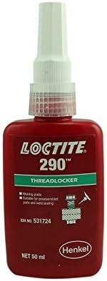 Loctite 290/50ML Threadlocking Adhesive, Medium/High Strength, 50 mL - 10 Pack
