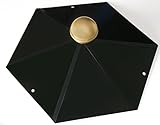 Pavillon-Haube 6-Eck mit Messingkugel, Firsthaube schwarz...