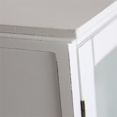 Wandschrank HANNA weiß im Landhausstil Hängeschrank mit Glastüren shabby chic Küchenschrank Badschrank - 3