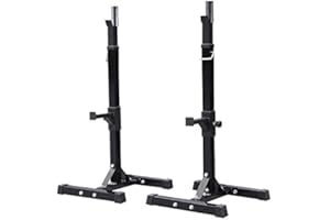 YIZHE Press de banca Ajustable Barra con Barra Rack Barra con Barra Multifuncional Levantamiento de Pesas Marco de la Cama Bicicleta de Ejercicio Fitness Barbell RackCarga 200KG