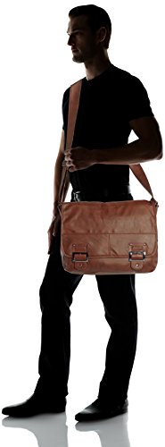 DANIEL RAY Umhängetasche HAVANNA Schultertasche Laptop Tasche Messenger Schultasche Cognac - 6