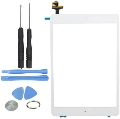 Hedywei Touch Screen Digitizer for iPad mini Glass Screen with IC/home button/Preinstalled Adhesive White