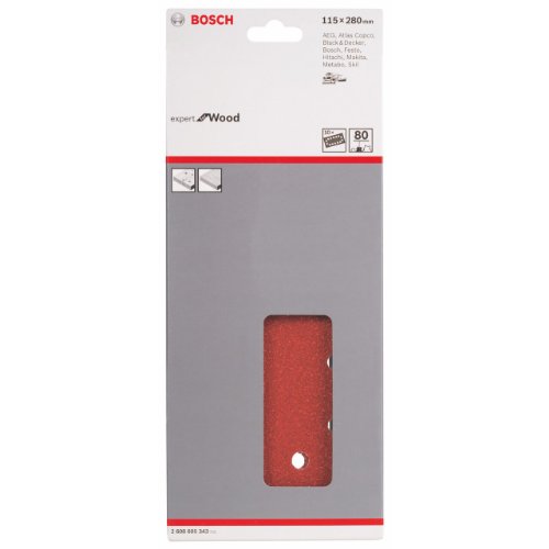 Bosch Schleifblatt C430 Expert for Wood+Paint 115x280mm Korn 80, 10 Stk. - 2
