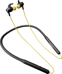 Zebronics Zeb Yoga 90 Plus Wireless in-Ear Neckband Earphone Supporting Bluetooth 5.0, Dual Pairing,Type C Charging,10mm Drivers,Metallic Magnetic Earpiece,Call & Media Controls, Splash Proof(Yellow)