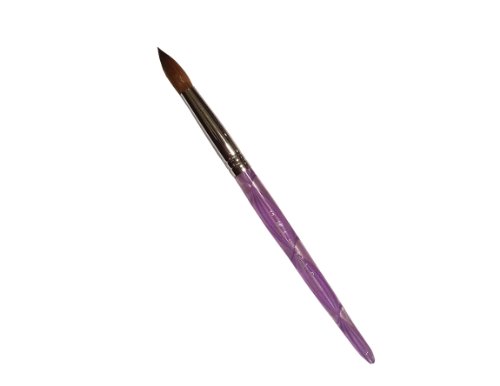 Professional Purple Spiral Kolinsky Acrylic Nail Brush Round Size 8 10 12 14 16 18 20 (12)