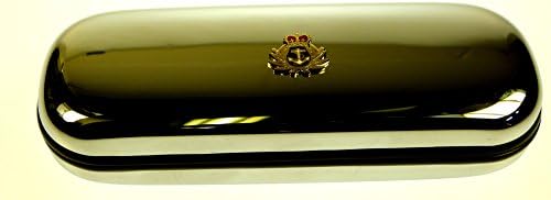 RN Royal Navy classic chrome Glasses case