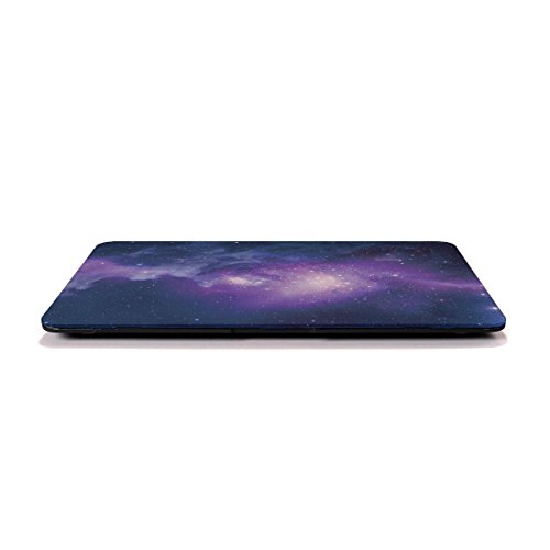 13-Zoll Macbook Air Hard Case, RYGOU 4 in 1 Gummierte Galaxy Space Case mit Tastaturabdeckung Displayschutzfolie für Macbook Air 13 „(A1369 und A1466) - 4