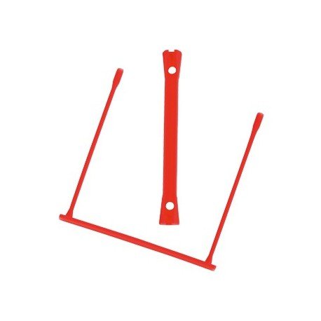 Q-Connect Encuadernador Fastener Plástico D-Clips Color Rojo Caja De 100 Unidades