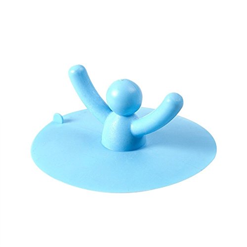 tankerstreet Badewanne Abfluss Stöpsel Dusche Badewanne, Badezimmer Badewanne Dusche Waschbecken Ablaufstopfen auf, Stop Blätter, Waschbecken Badewanne Drain Stopper Gummi Silikon, Dusche Abdeckung für Ablauf Bad Küche Waschraum Badezimmer (blau) - 2