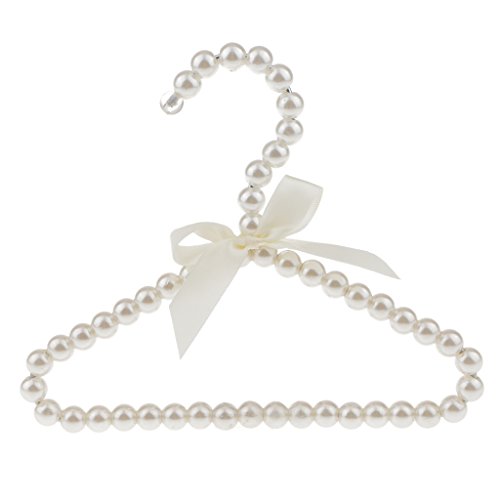 Generic Weiß Kunststoff-Perlen Metall Kleiderbügel Klein Haken mit Bowknot Bogen Für Kinder Baby – Rosa Bowknot - 2