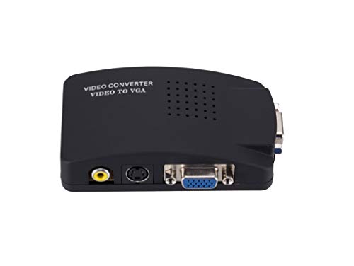 SOUTHSKY - Adaptador conversor de TV AV S Video RCA Composite a VGA PC Monitor Box AY33